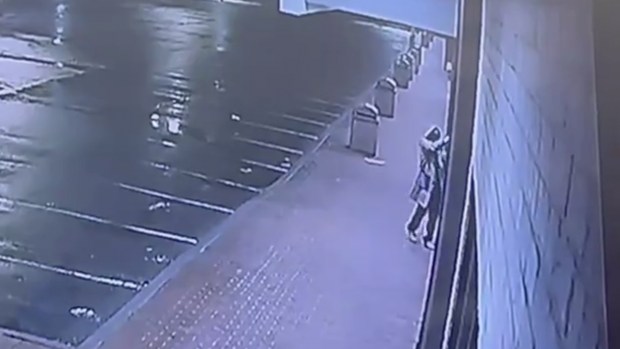 Surveillance footage appears to show the person responsible.