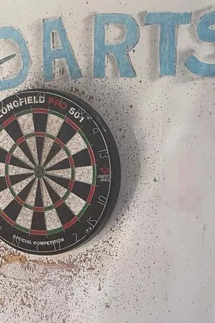 A filthy darts board