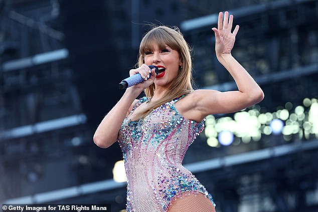 The mural was completed just in time for the popstar's arrival in Sydney on Monday, where she will play four sold-out shows at Accor Stadium from Friday