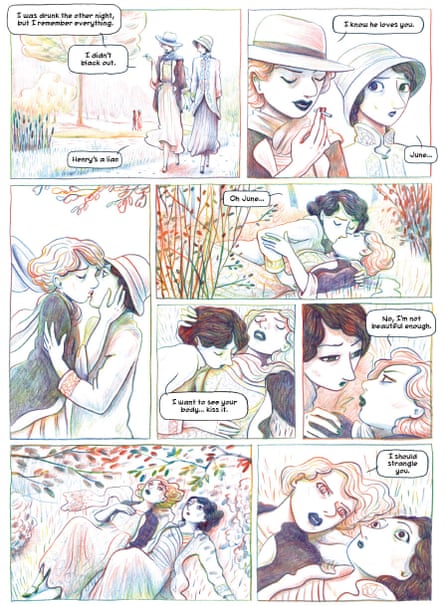 ‘It had a different style’ … a panel from Léonie Bischoff’s graphic novel Anaïs Nin: A Sea of Lies.