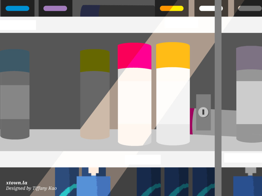 Illustration of spray paint cans