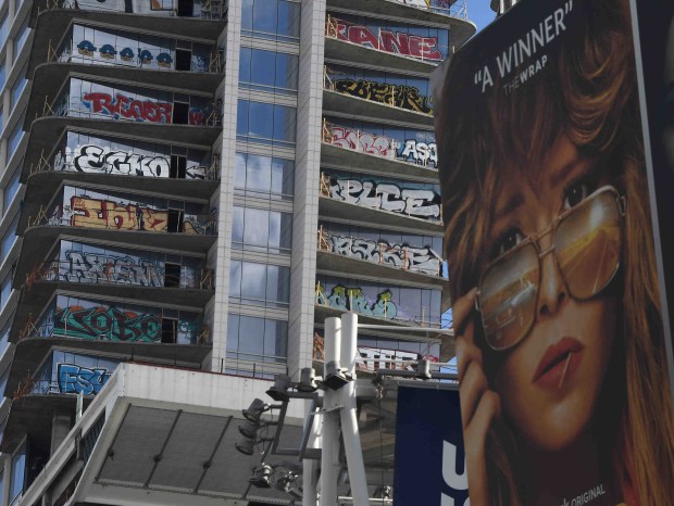Several floors at each of the three unfinished buildings in...