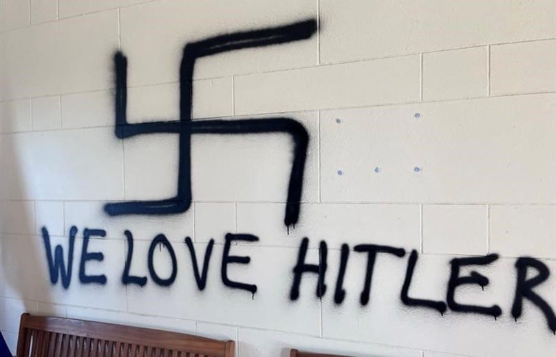 Anti-semitic grafitti at Campion. Photo: Supplied