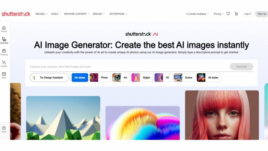 A screenshot of a website featuring top picks from AI art generators.