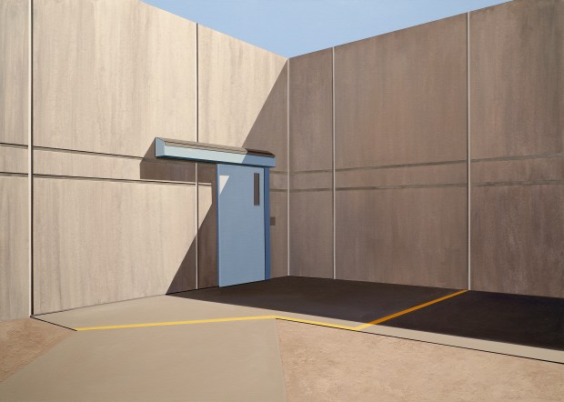 Sarah McKenzie's painting of the yard at the Sterling Correctional Facility. (Provided by Sarah McKenzie)