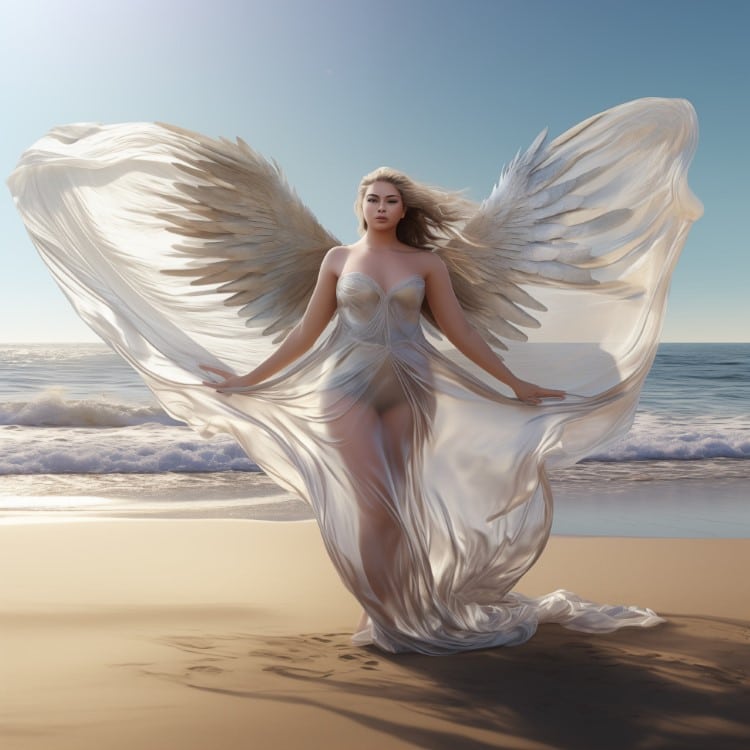 Plus Sized AI Angel by Alice Yoo