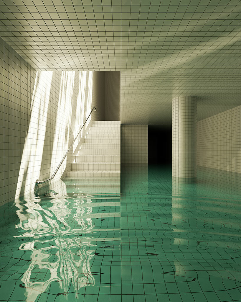 diving into 3D artist jared pike's pool dreamscapes and imaginary liminal interiors