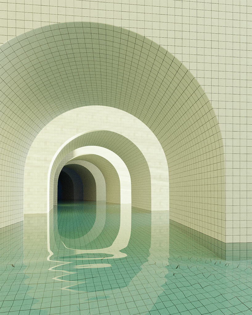diving into 3D artist jared pike's pool dreamscapes and imaginary liminal interiors