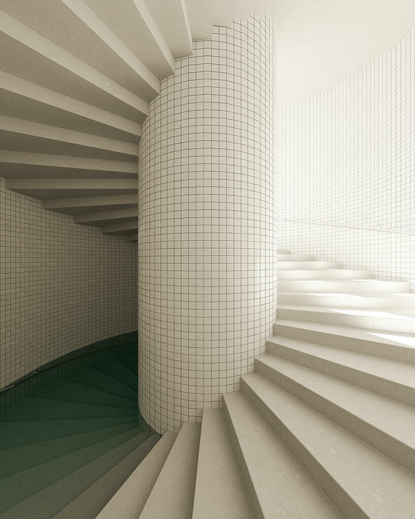 diving into 3D artist jared pike's pool dreamscapes and imaginary liminal interiors