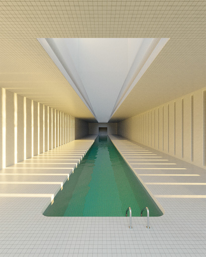 diving into 3D artist jared pike's pool dreamscapes and imaginary liminal interiors