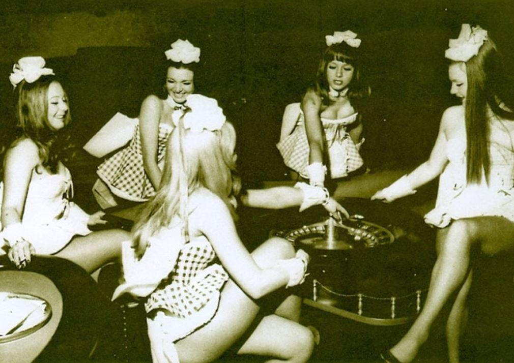 Glamorous hostesses would serve champagne at the hotel