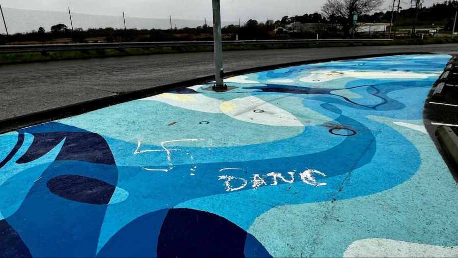 Another view of the vandalism.