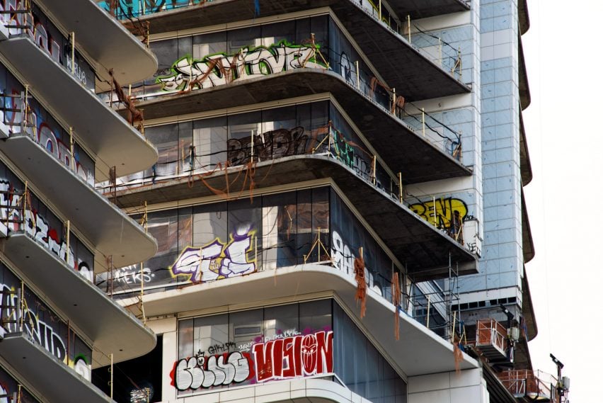 Oceanwide plaza graffiti