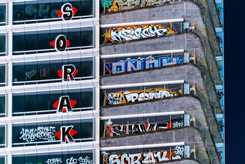 Oceanwide plaza graffiti