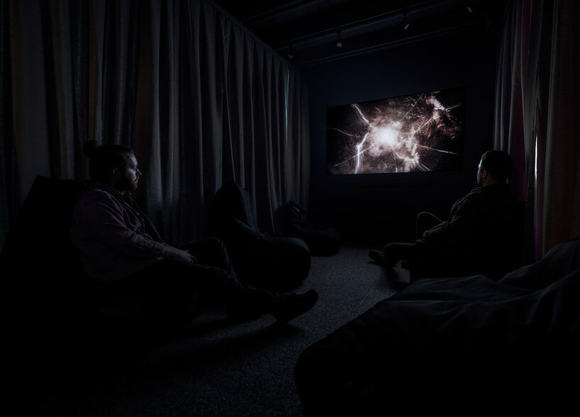 the observatory pop-up by creative giants showcases max cooper's audio-visual installations