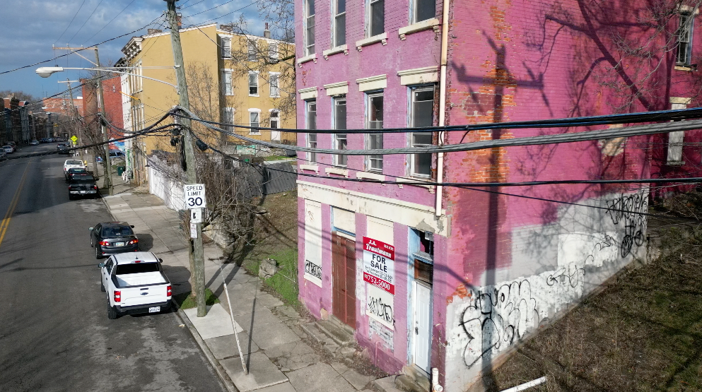 A vacant building on West McMicken street in the historic Mohawk Place neighborhood of Cincinnati. 