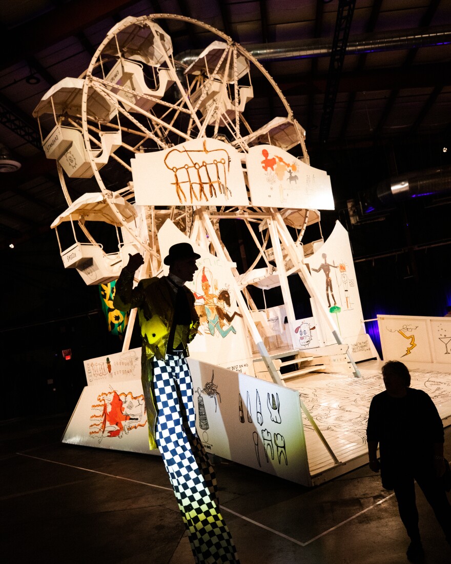 Jean-Michel Basquiat's Ferris wheel at Luna Luna in Los Angeles.