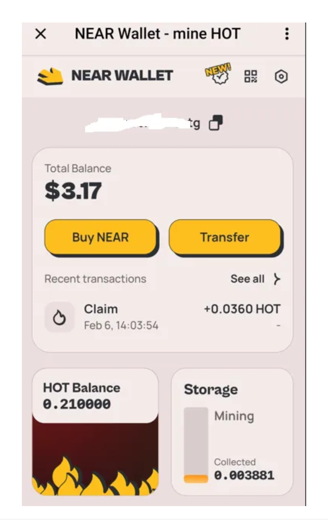 HOT mining. Mining apps in NEAR wallet. Get it while its HOT
