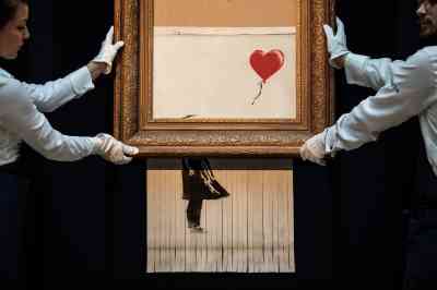 During a sale at Sotheby’s in 2021, the Banksy artwork Girl with Balloon was partially shredded as it was sold. It was later renamed Love is in the Bin
