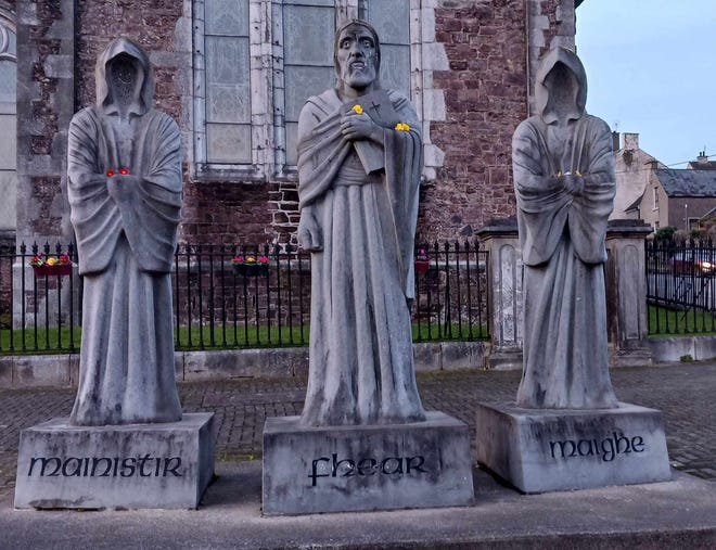 An Gorta Mor, the Great Hunger, began with a blighted potato crop in 1845 and continued through 1852. This period of mass-starvation claimed the lives of about 1 million Irish people. Many memorials stand throughout Ireland, including this one in Fermoy, County Cork.
