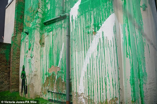 Some locals have suggested that white paint across the mural was in response to the fear that the Banksy mural would cause rent prices in the area to soar