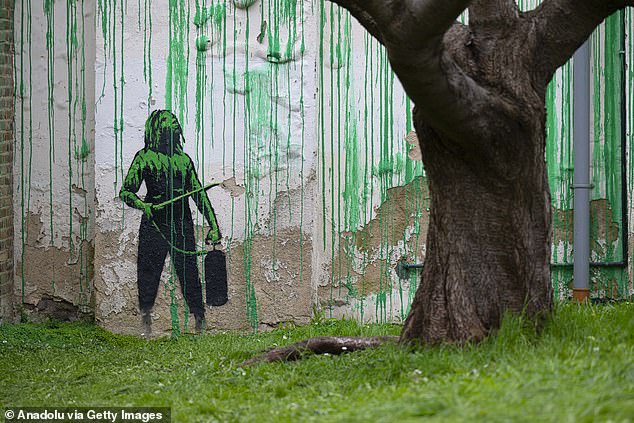 The artwork appeared overnight on the side of a block in Islington, to the delight of local residents