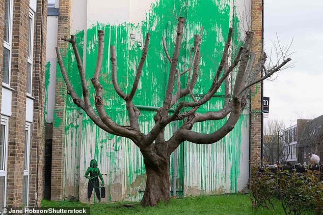 A new Banksy mural appeared on a wall earlier this month in Hornsey Road, Finsbury Park