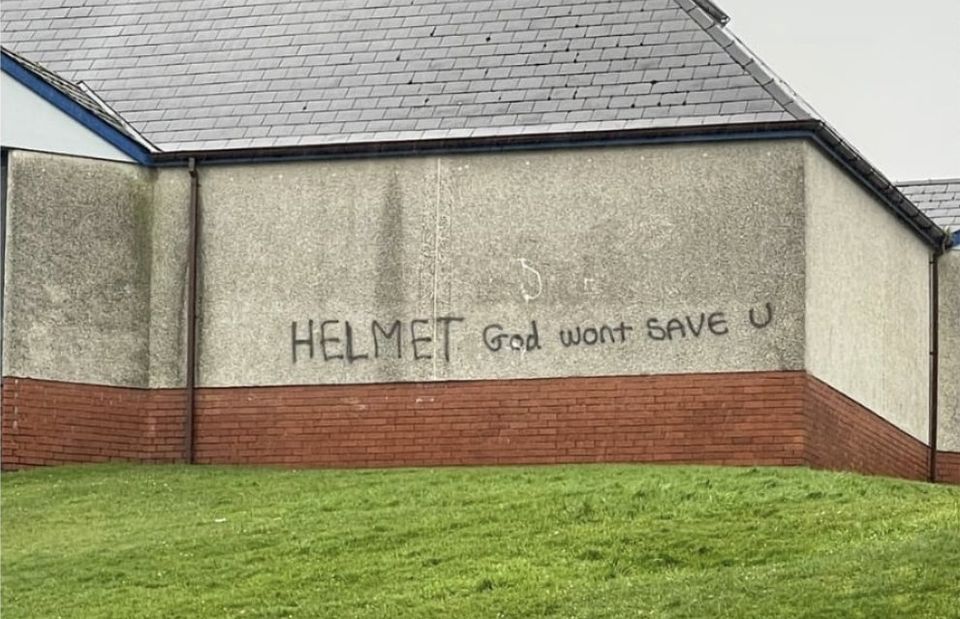 Graffiti threatening Bryan Carlisle