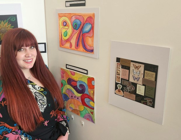 Art education major Jasmine Solei organized an exhibit of artwork...