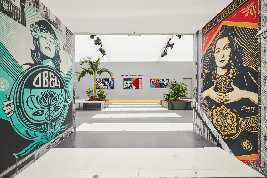 Shepard Fairey and LG OLED digital art