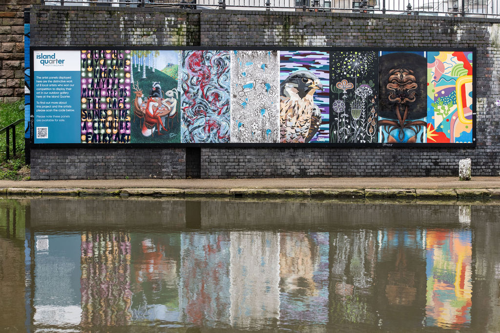 Nottingham's street art celebrated with outdoor gallery at The Island Quarter The panels proudly presented at The Island Quarter