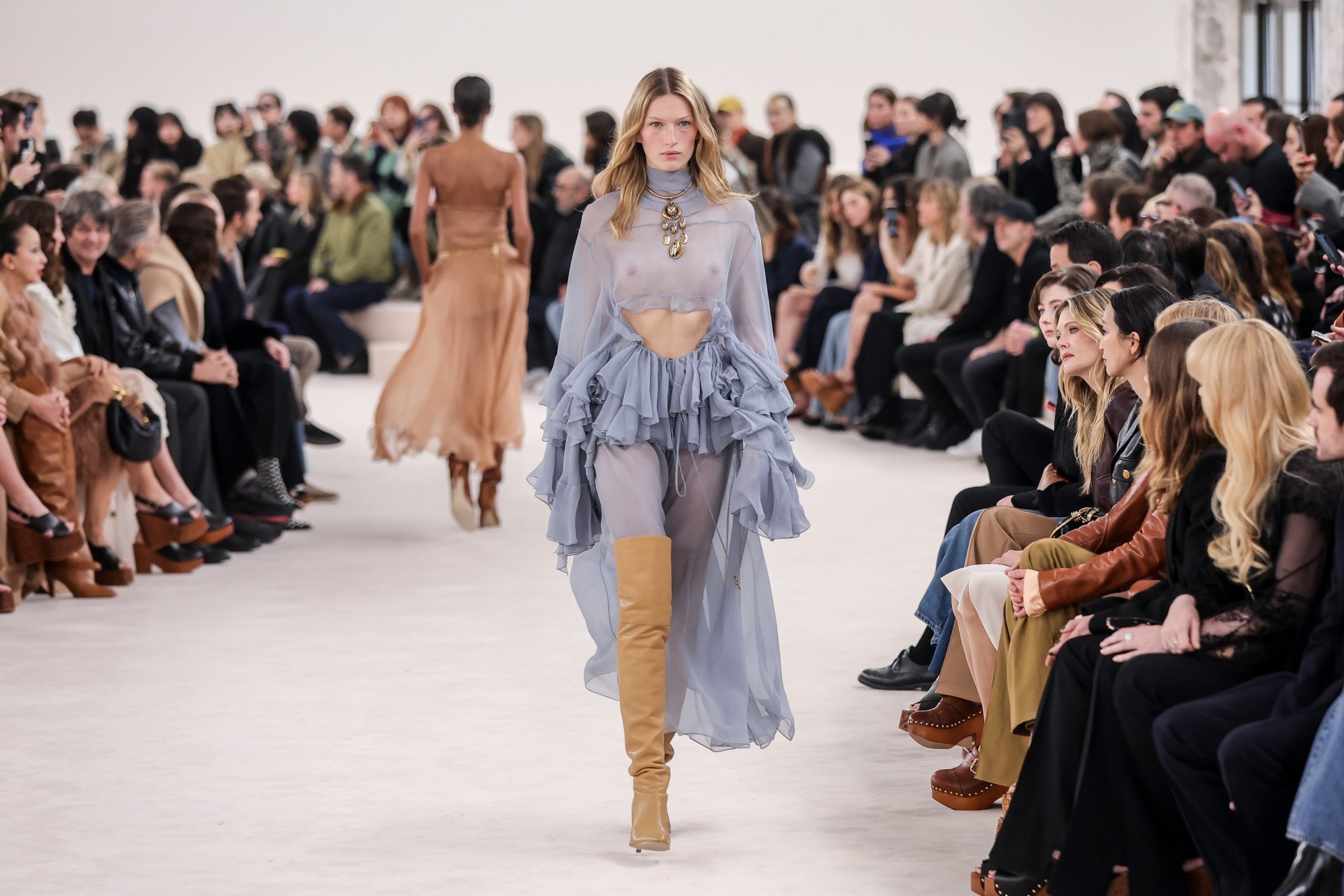 The Chloé autumn/winter 2024 show at Paris Fashion Week marked the debut of designer Chemena Kamali. Photo: EPA-EFE
