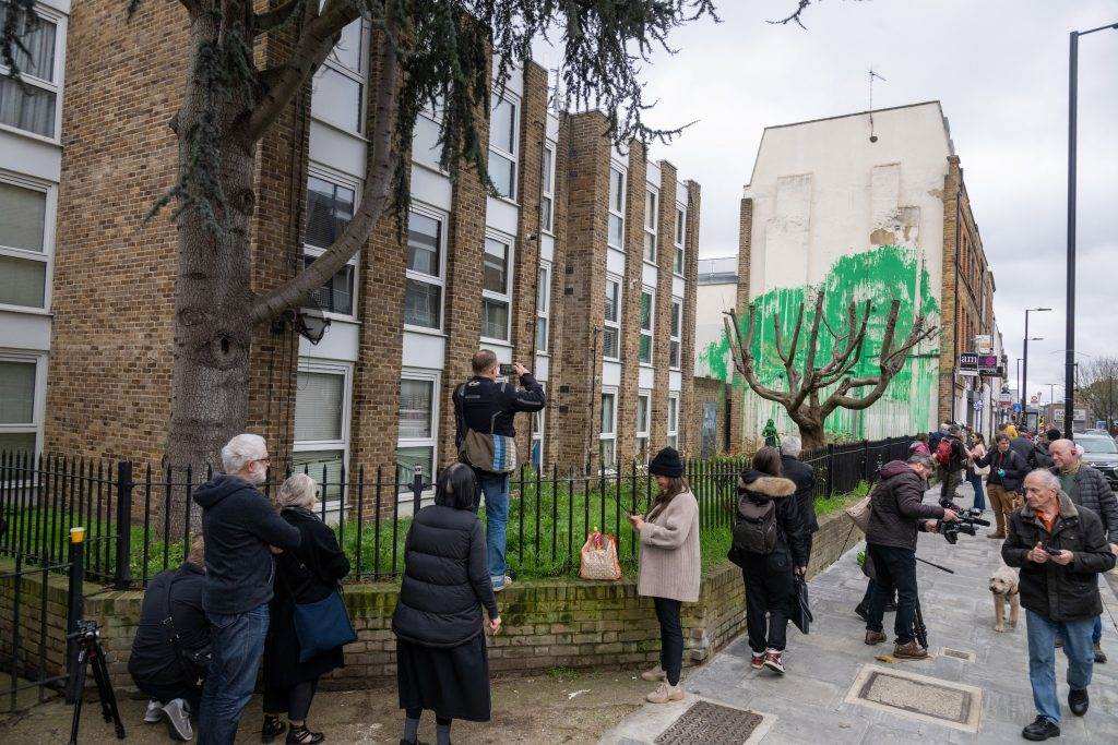 A Green-Hued, Newest Banksy Mural