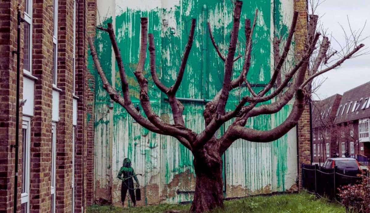 A Green-Hued, Newest Banksy Mural