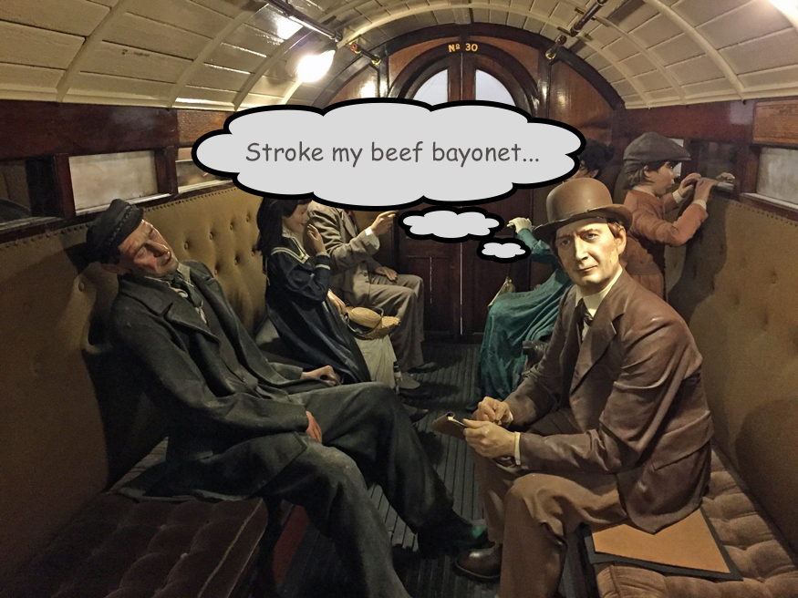 A Victorian gent pondering the words beef bayonet