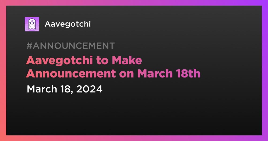 Announcement/