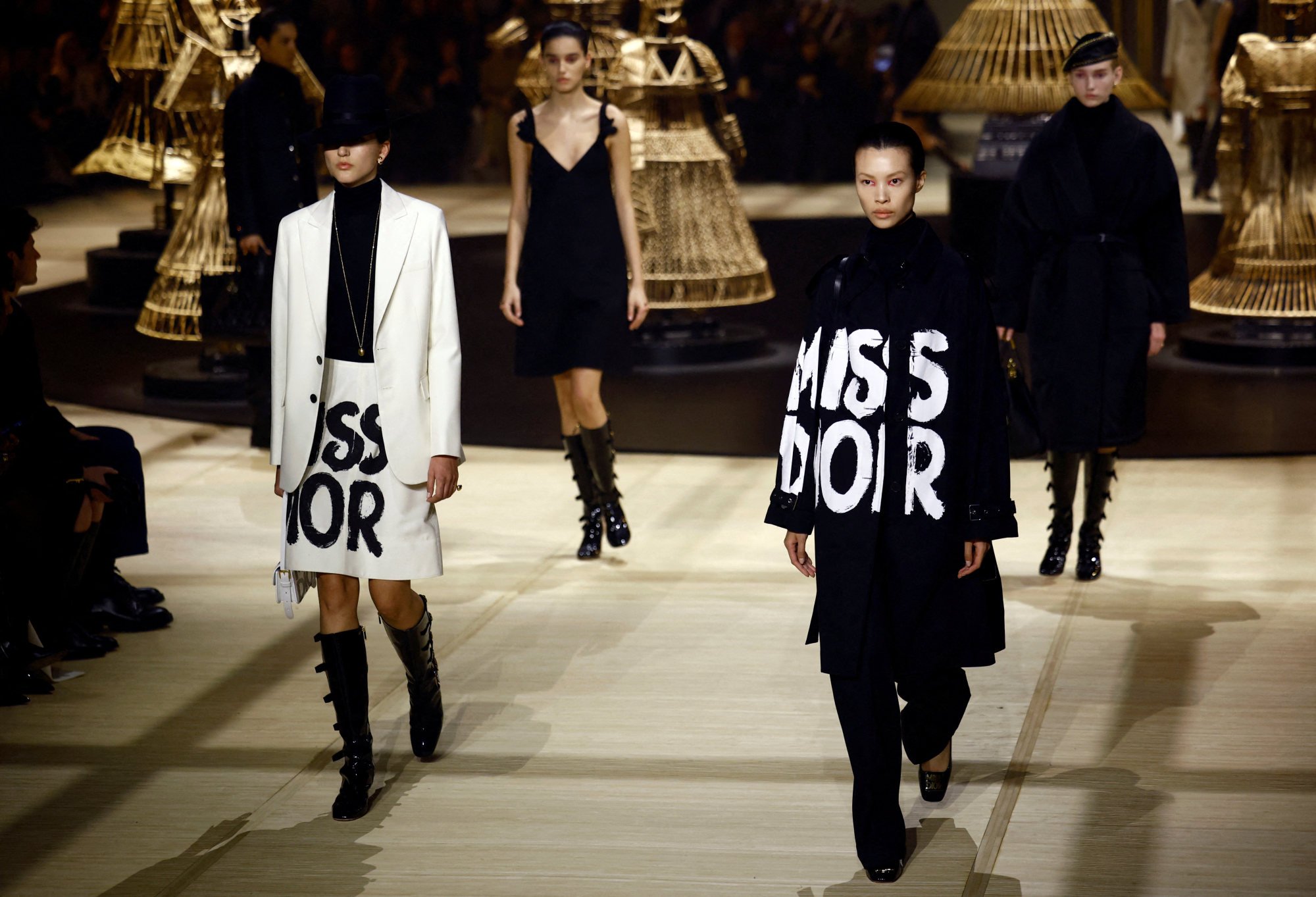 Dior’s Maria Grazia Chiuri paid homage to the Miss Dior line from the 60s for the brand’s autumn/winter 2024 collection. Photo: Reuters