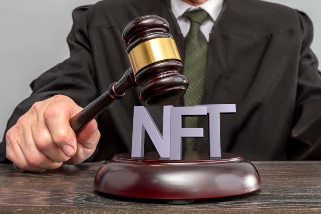 Judge and NFT non-fungible token concept