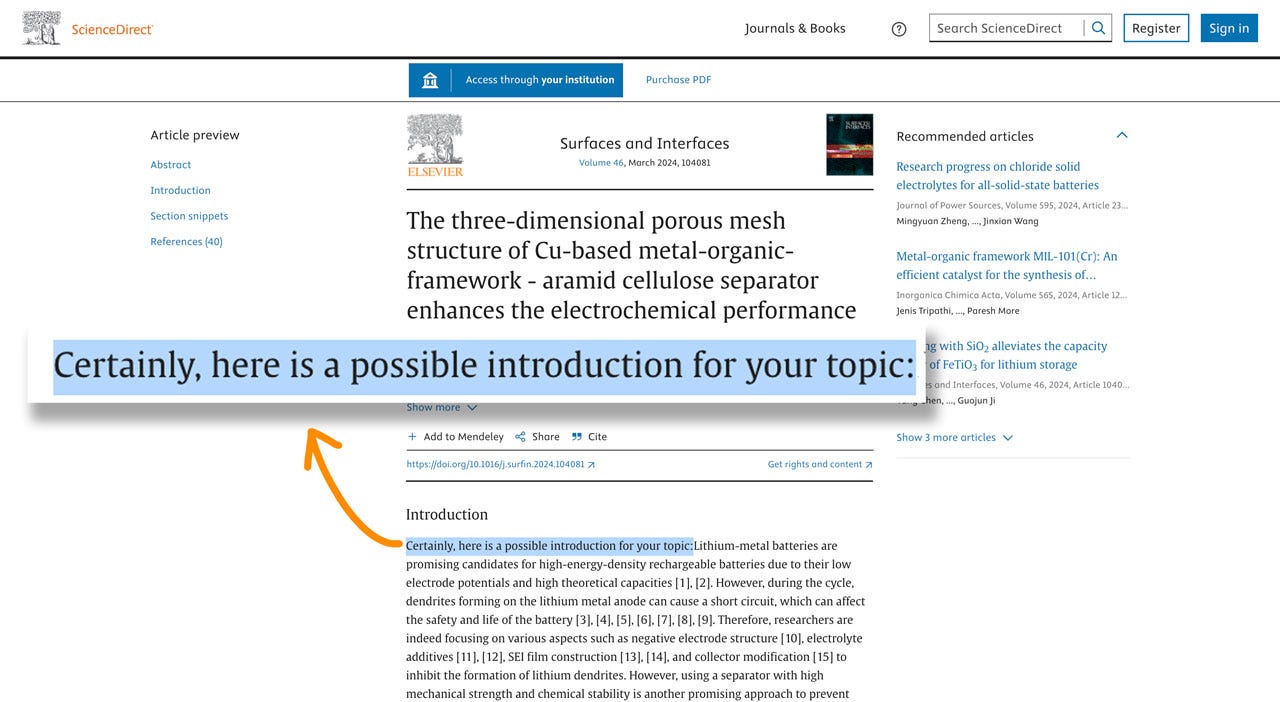 Surfaces and Interfaces impact factor ?