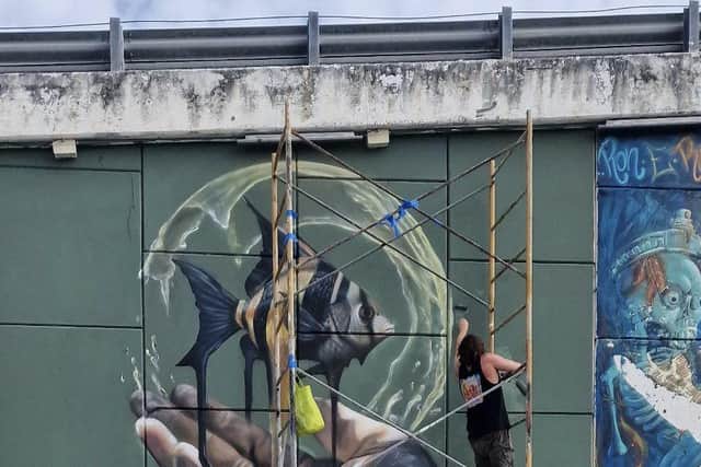 Street artist Christian Fenn (aka Seca)