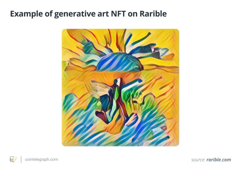 Example of generative art NFT on Rarible