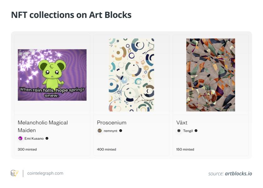 NFT collections on Art Blocks